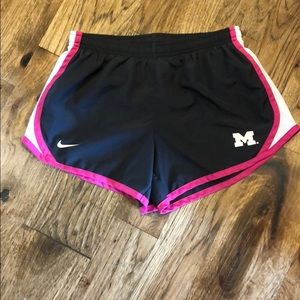 Girls Nike Dri-Fit running shorts-medium, Michigan